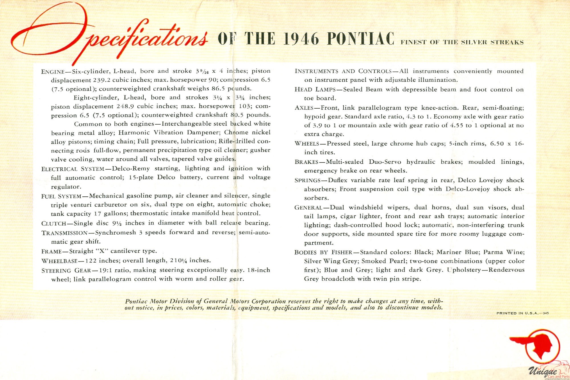 1946 Pontiac Foldout Page 3